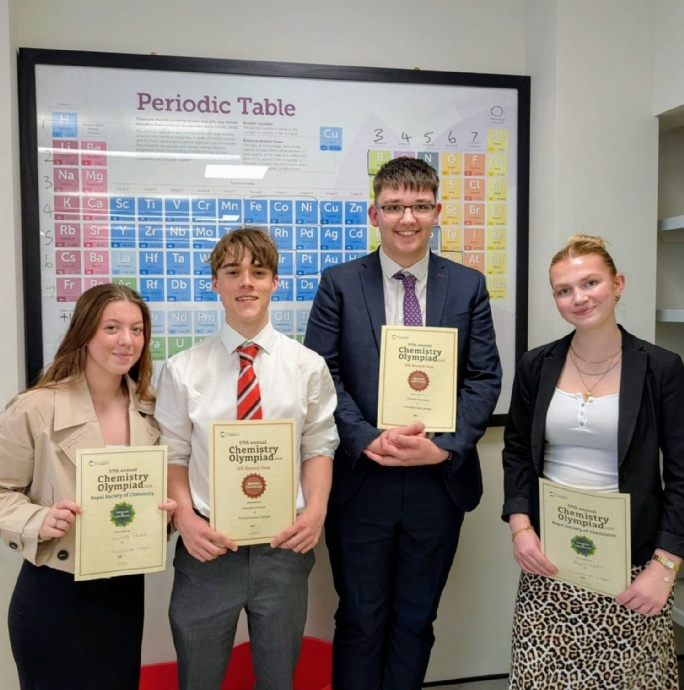 News » Sixth Form Success In The RSC Chemistry Olympiad